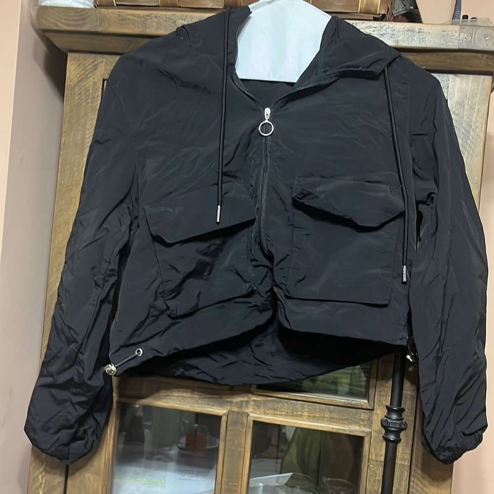 Love Tree Jacket/Hoodie - Black - Drawstring Waist - Size: Medium - Worn Once